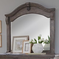 Landscape Mirror with Arched and Moulded Top