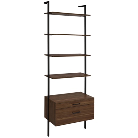 Owens 31-inch 4-shelf Storage Wall Bookshelf