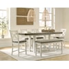 Benchcraft Brewgan 6-Piece Dining Set with Bench