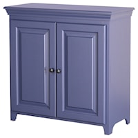 Solid Pine 2 Door Cabinet with 2 Adjustable Shelves