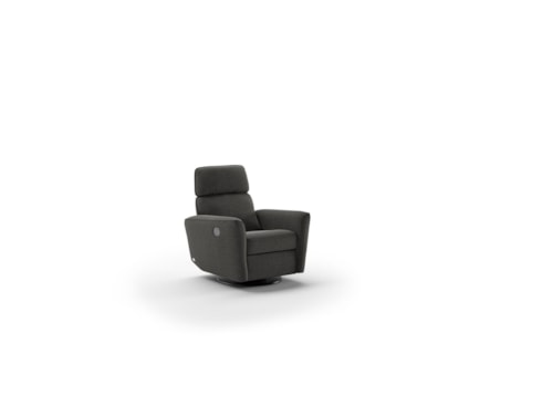 Transitional Power Recliner with Swivel Base
