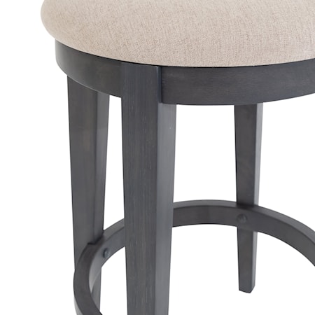 Upholstered Round Console Stool