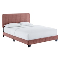 Channel Tufted Performance Velvet King Platform Bed