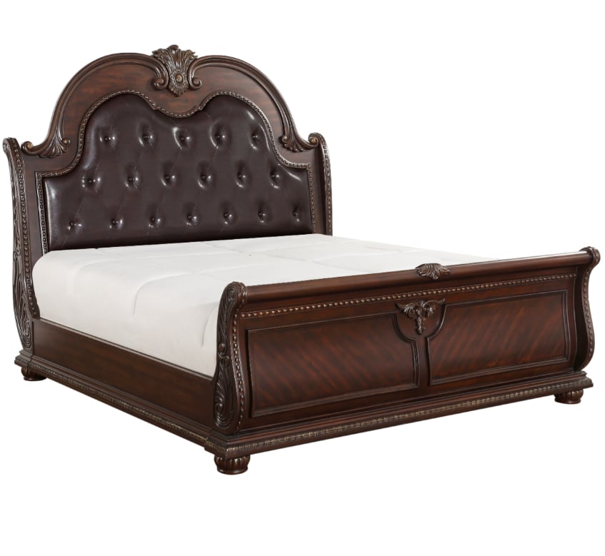 5-Piece Queen Upholstered Sleigh Bedroom Set