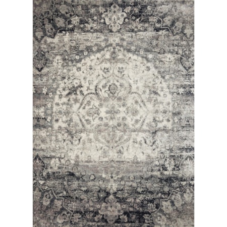 1&apos;6&quot; x 1&apos;6&quot;  Ink / Ivory Rug