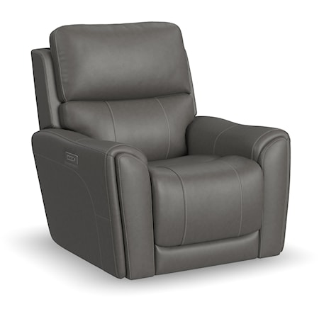 Casual Power Recliner with Power Headrest and Lumbar