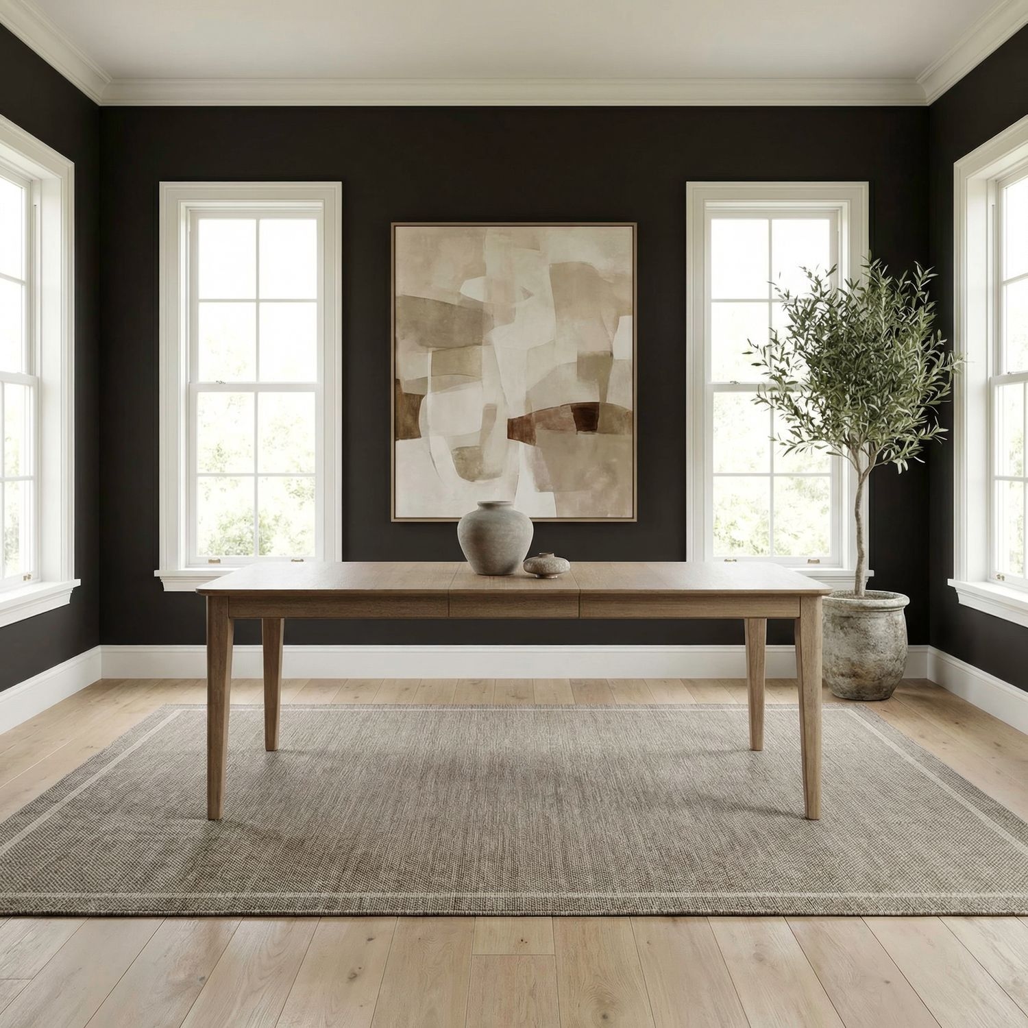 Rectangular Dining Table w/18" Leaf