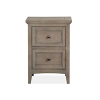 Transitional 2-Drawer Nightstand with Felt-Lined Top Drawer