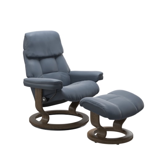 Medium Ruby Classic Recliner & Ottoman