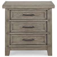 Transitional Nightstand with Felt Lined Drawer