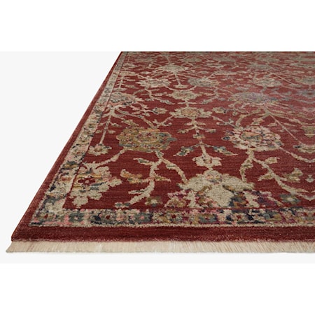 6&apos;3&quot; x 9&apos; Red / Multi Rug