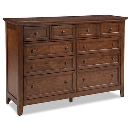 10-Drawer Dresser with Mirror