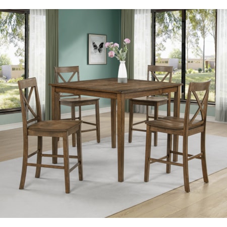 5-Piece Counter Height Dining Set