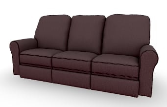 Transitional Power Reclining Space Saver Sofa with USB Port