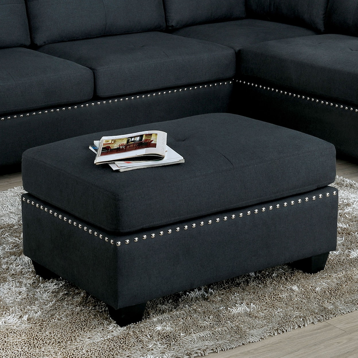 Furniture of America Lita Ottoman