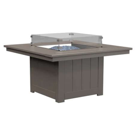 48" Square Chat-Height Fire Table