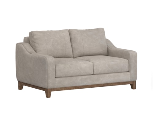 Transitional Loveseat with Throw Pillows