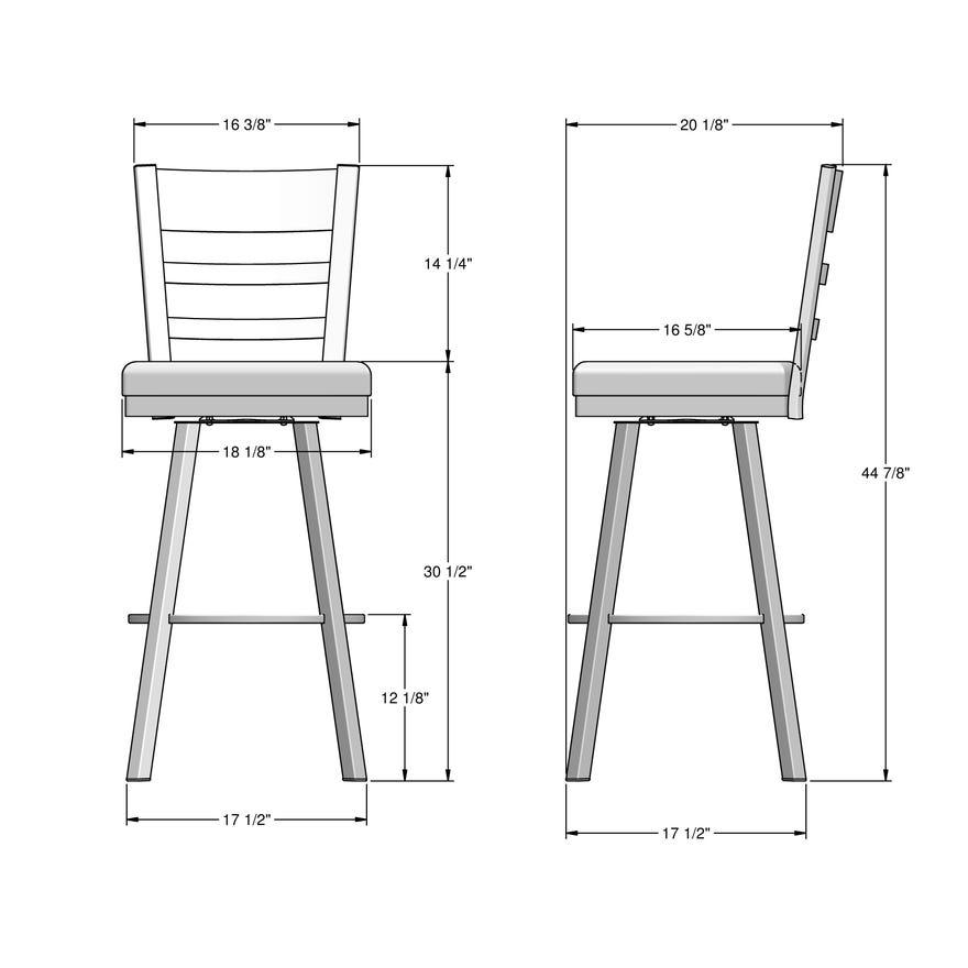 Amisco Owen Upholstered Bar Height Swivel Stool