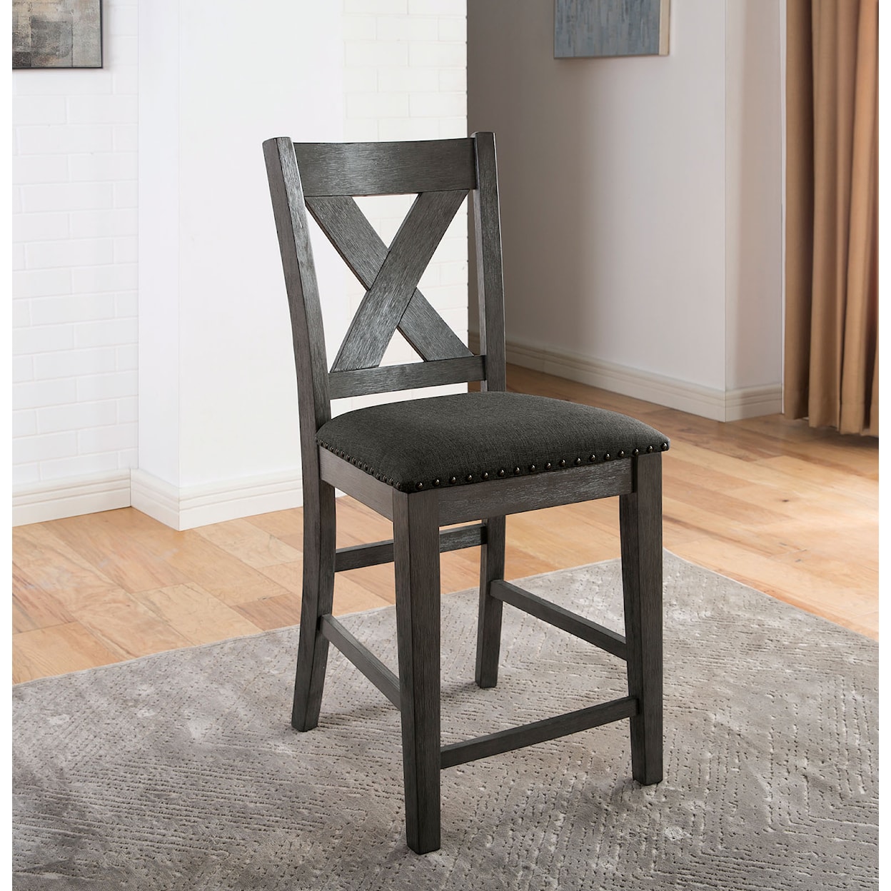 Furniture of America Cilgerran 2-Pack Bar Stool Chairs 