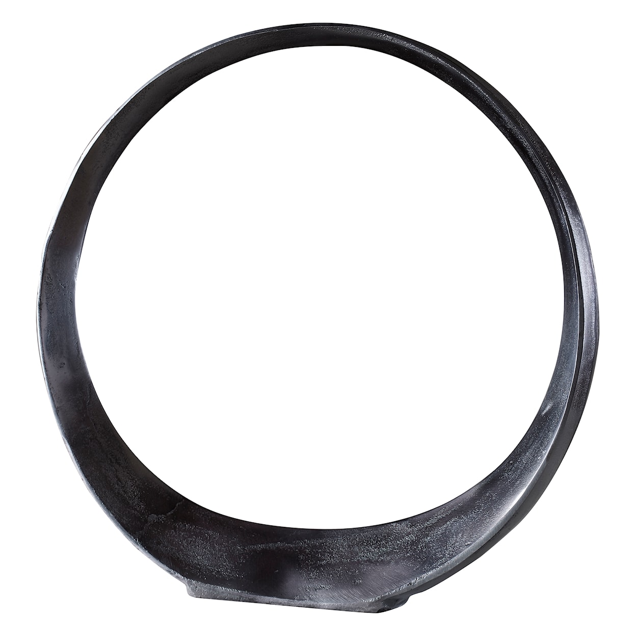 Uttermost Orbits Orbits Black Nickel Large Ring Sculpture