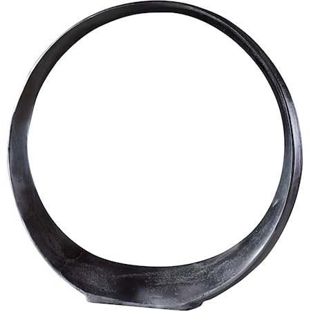 Orbits Black Nickel Large Ring Sculpture