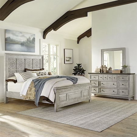 3-Piece Decorative Queen Panel Bedroom Group