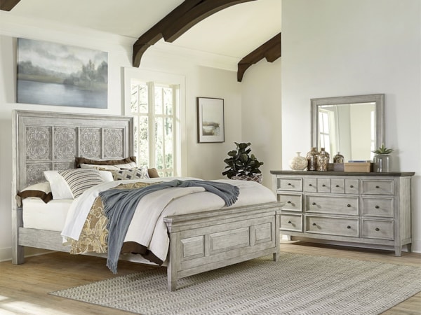3-Piece Decorative Queen Panel Bedroom Group
