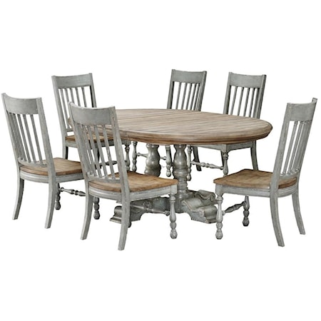 Rustic 7-Piece Dining Set