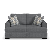 Casual Extra Large Loveseat with Accent Pillows