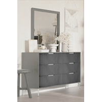 Contemporary Kailani Dresser with Attached Mirror