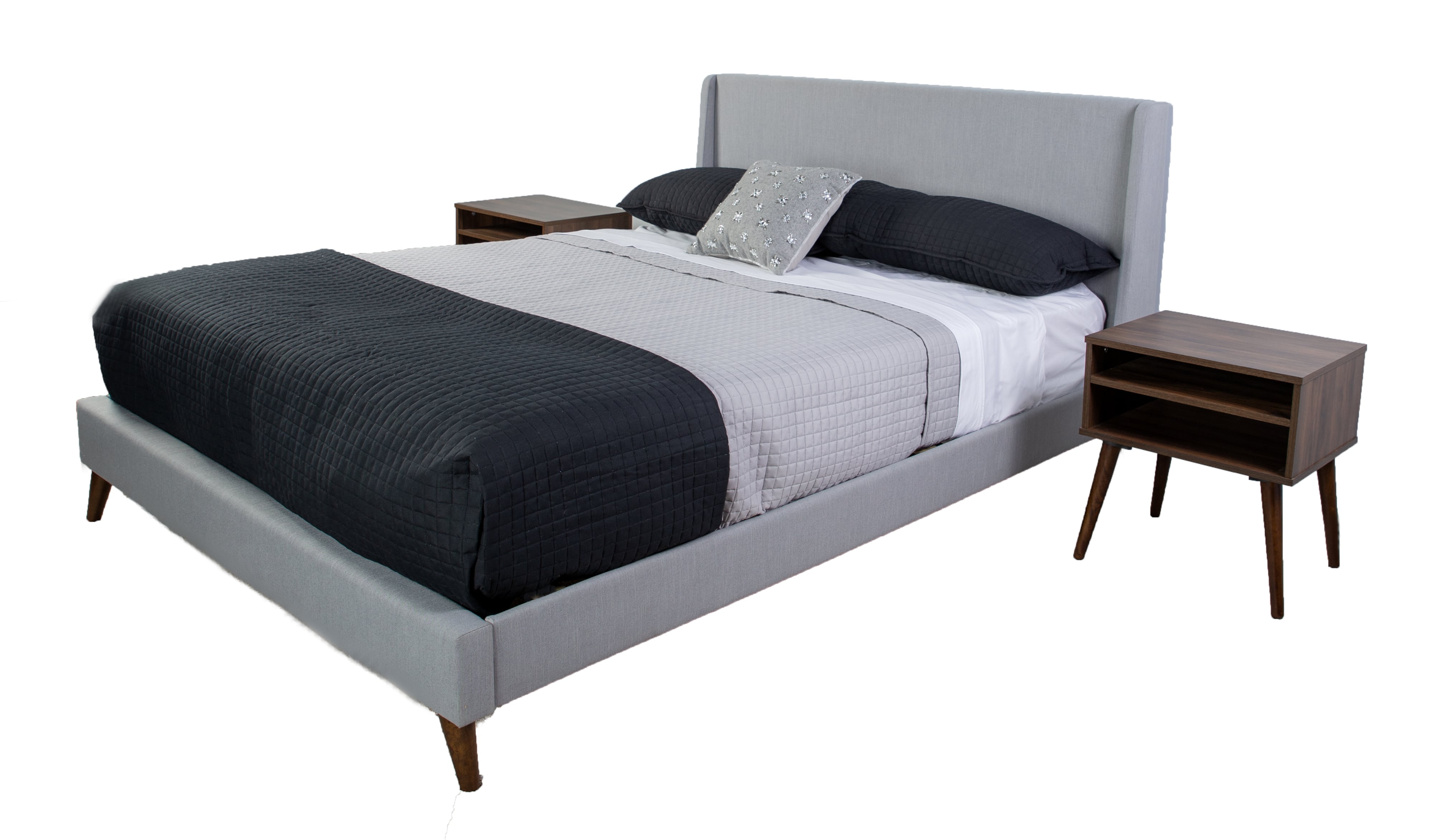 Upholstered King Bed-in-a-Box Set