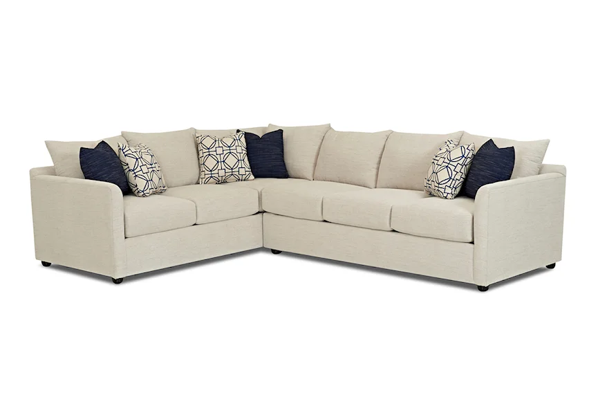 Atlanta 2-Piece Sectional Sofa w/ RAF Queen Sleeper by Klaussner at Johnny Janosik