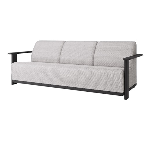 Padded Sofa With Woven In Reticulated Foam - Pearl / Onyx