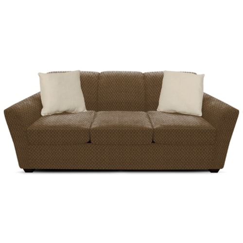 Transitional Sofa with Flared Half-Moon Arms