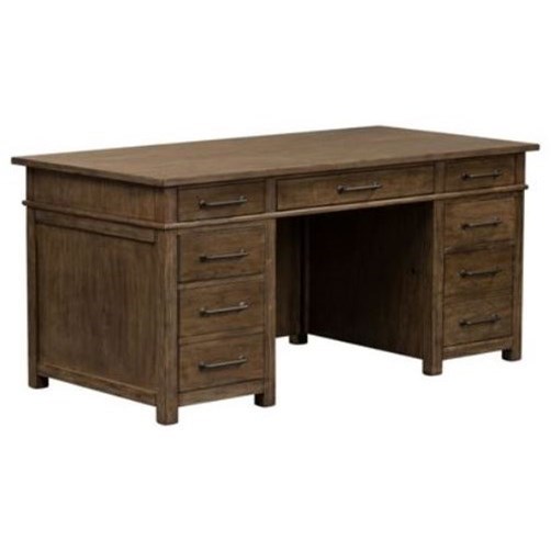 Liberty Furniture Sonoma Road 473HODSK Rustic Double Pedestal Desk