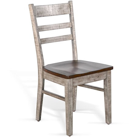 Ladder Back Chair, Wood Seat