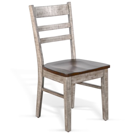 Ladder Back Chair, Wood Seat