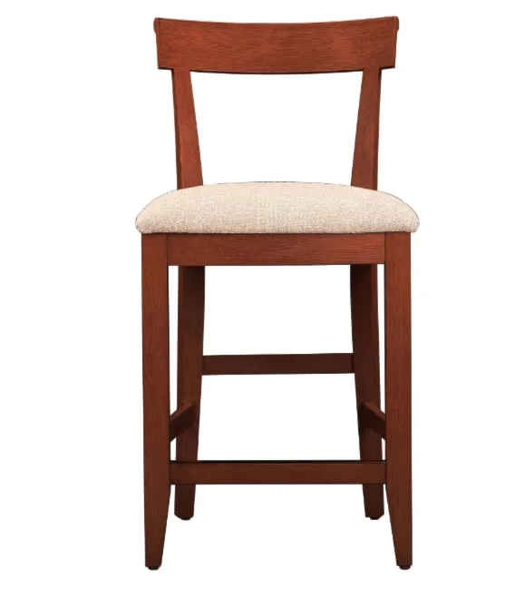 Stickley Fleming Mid Century Modern Counter Stool With Upholstered Seat