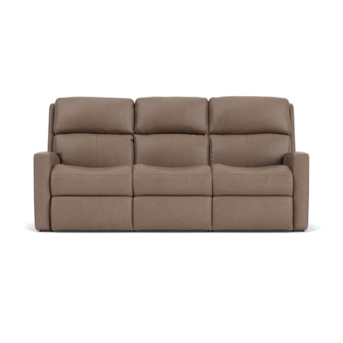Contemporary Casual Reclining Sofa