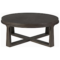 Rousseau Contemporary Round Wood Cocktail Table