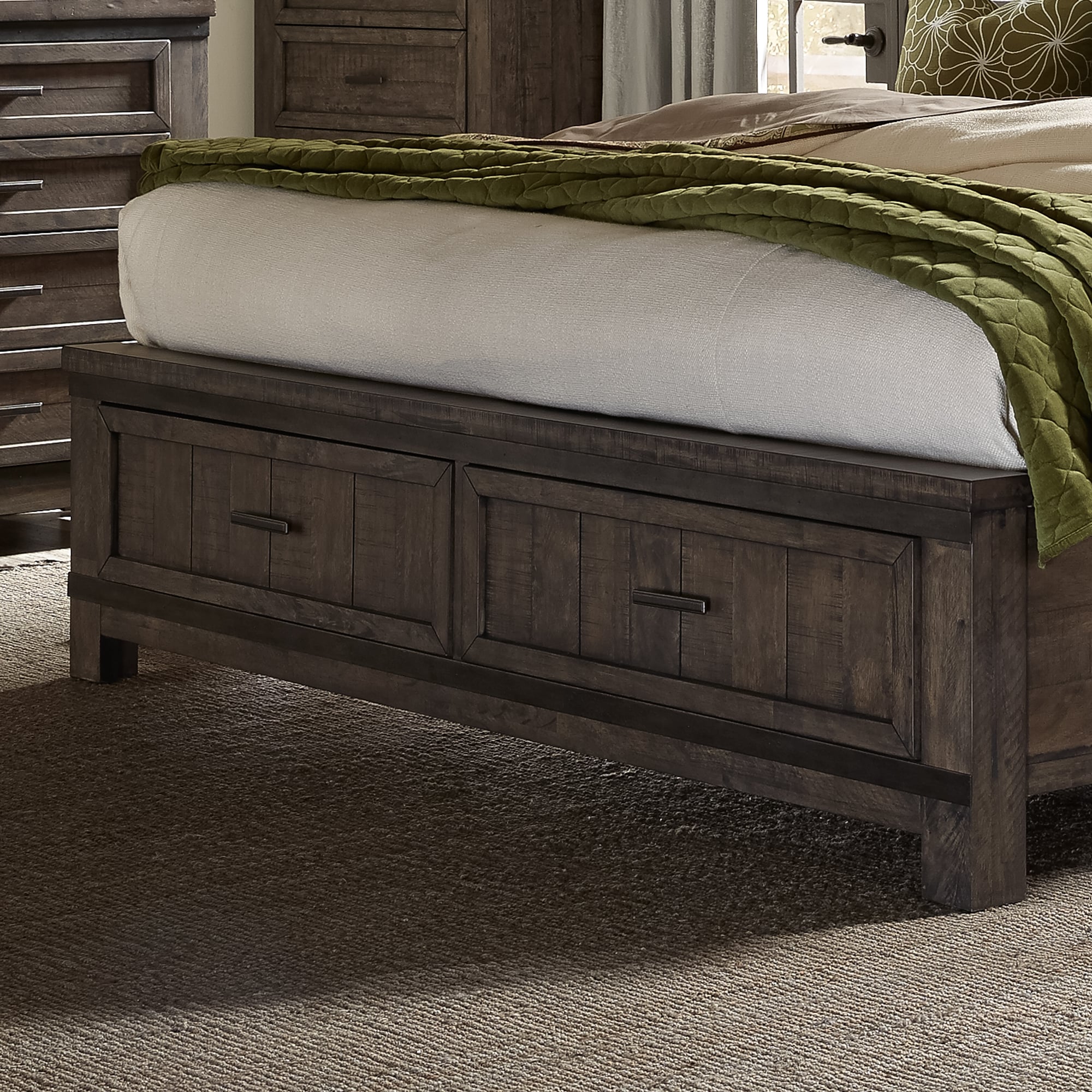 2-Drawer Queen Storage Bed