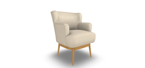 Contemporary Barrell Swivel Chair with High Back