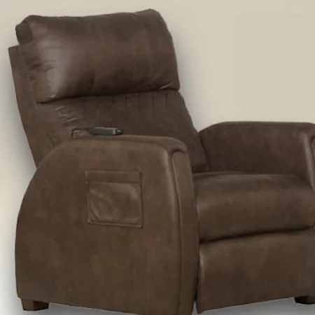 Contemporary Power Lay Flat Recliner with Power Headrest, Heat, Massage, Lumbar, and Zero Gravity