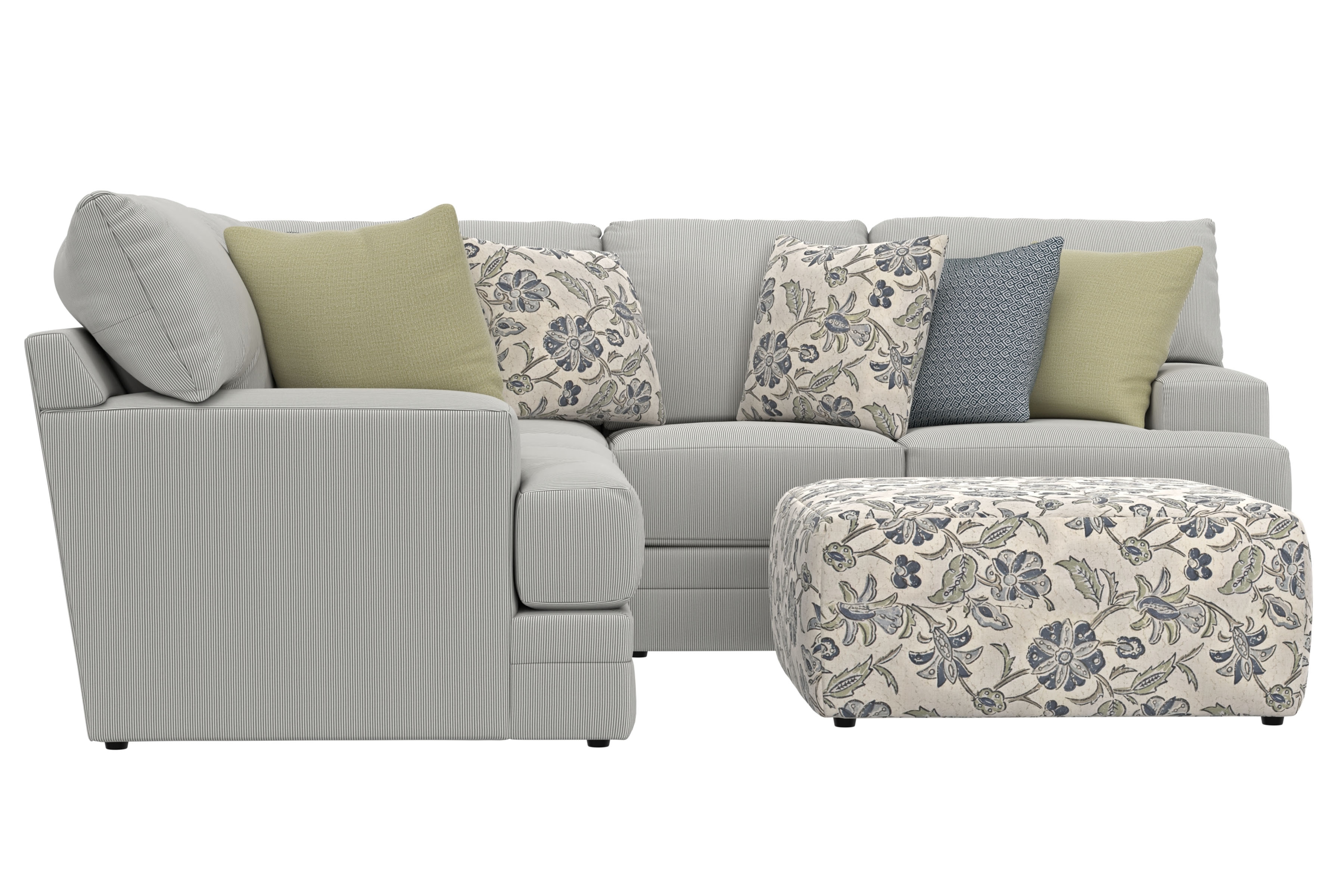 Jackson Furniture Stockbridge 4-Piece Sectional Sofa with Cocktail Ottoman
