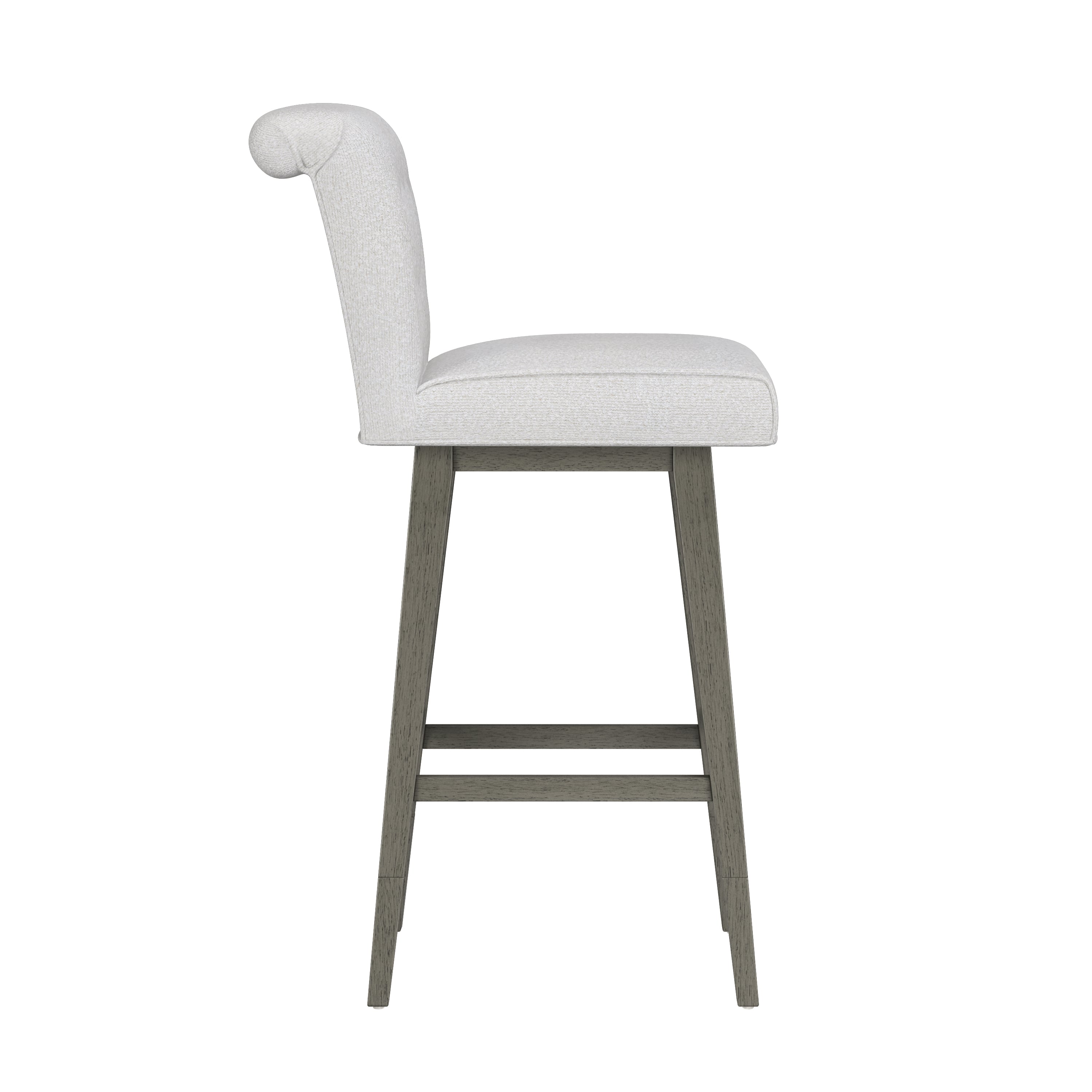 Tufted Adjustable Swivel Stool