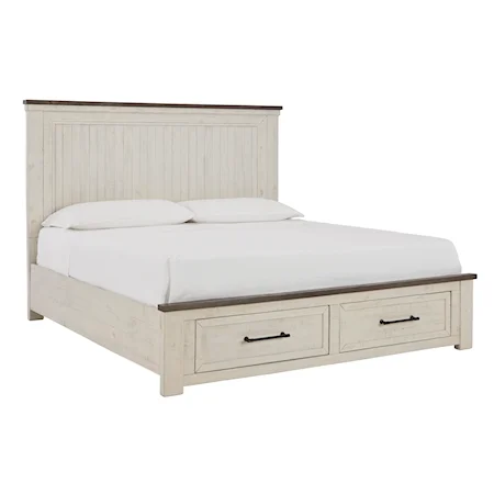 King Panel Storage Bed