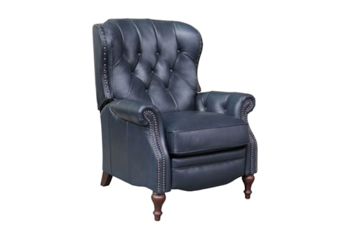 Traditional Push Back Recliner with Button Tufting