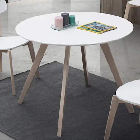 Contemporary 40" Round Dining Table