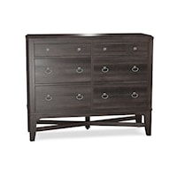 Transitional 6-Drawer Double Dresser with Soft-Close Drawers