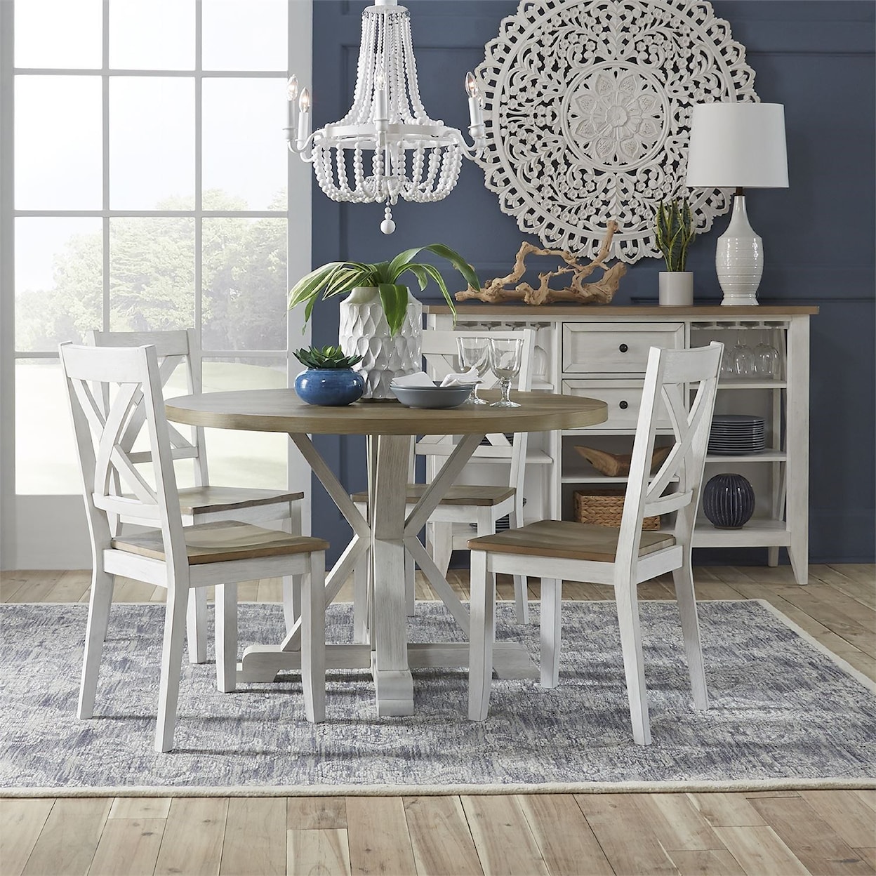 Liberty Furniture Lakeshore Single Pedestal Table